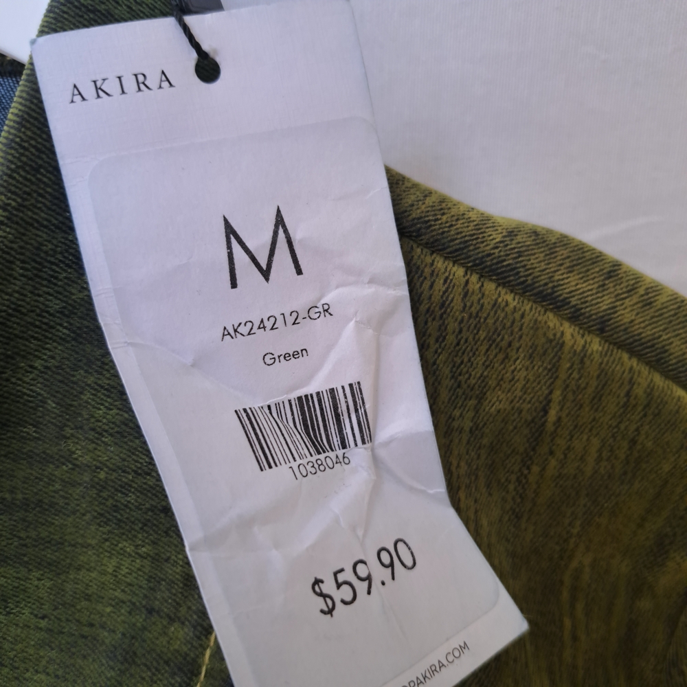 Akira Moss Green Distressed Velvet Cropped Jacket Size M - Picture 14 of 14